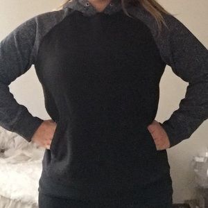 black sweatshirt